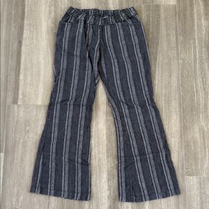 Rip Curl Black and White Striped Pants